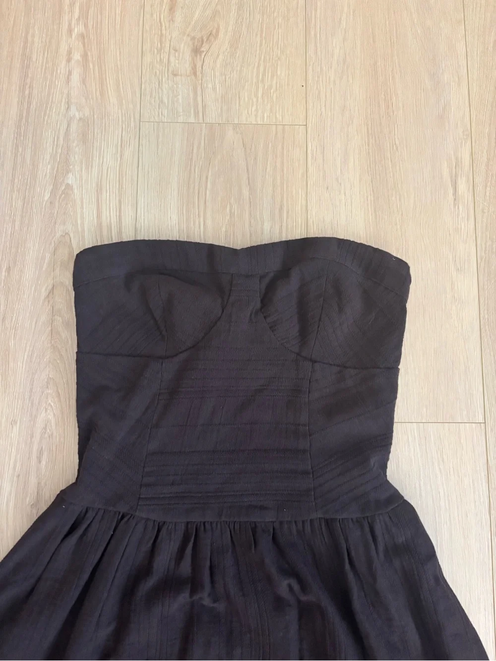 Free People Chocolate Brown Strapless Midi Skirt